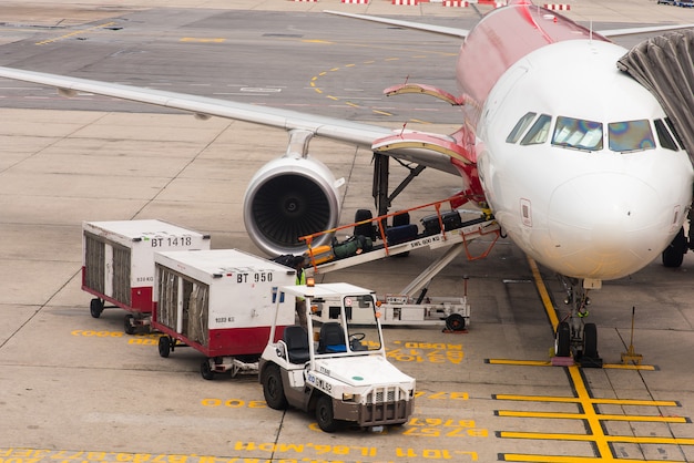 Passagiersbagage op luchthaven