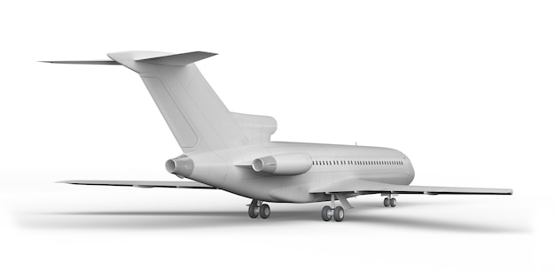 Passagiersvliegtuig BOEING 727 3D render