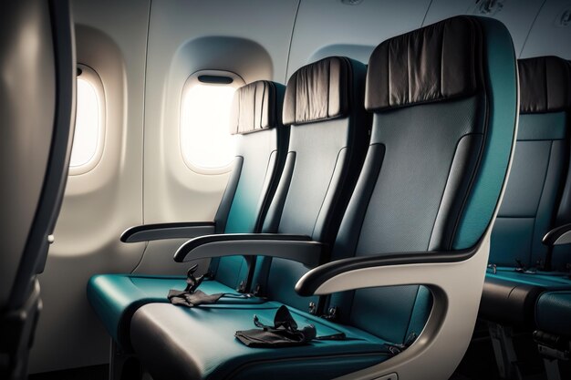 Passenger aircraft seating AI generated