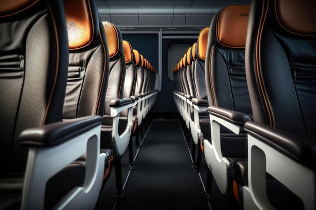 Passenger aircraft seating AI generated