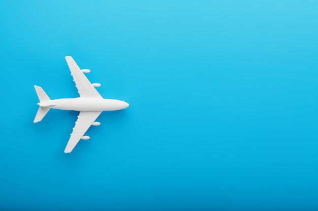 Passenger Model airplane on a blue background