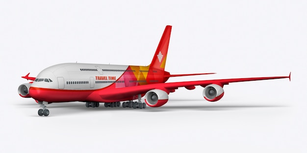 Passenger plane 3D render 