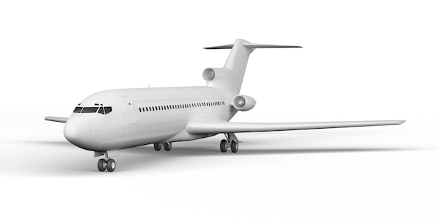 Aereo passeggeri boeing 727 3d render