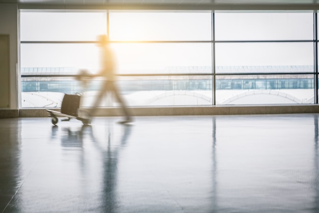 passenger in the shanghai pudong airport