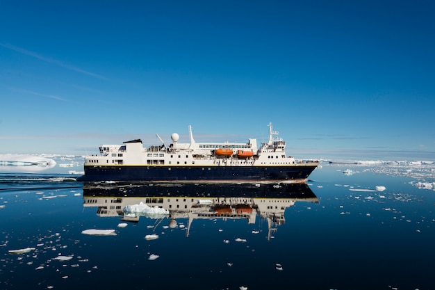 Passenger vessel in antarctica