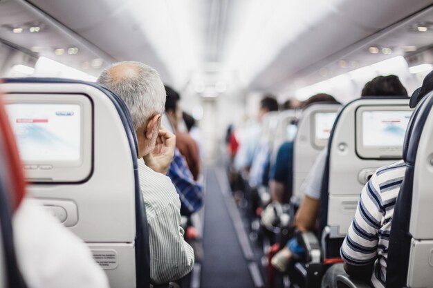 飛行機の乗客