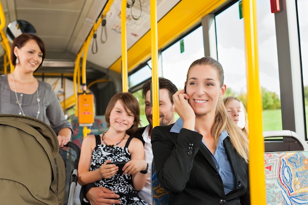 Passengers in a bus