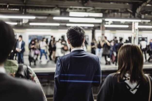 Passengers traveling by tokyo metro