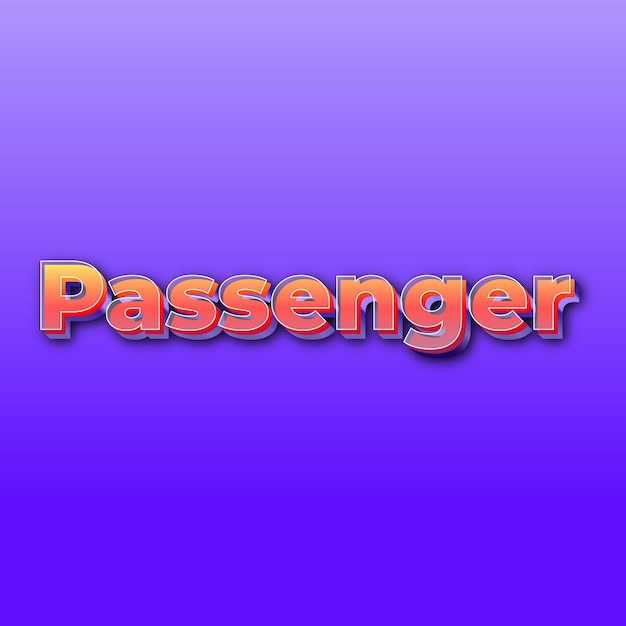 Passengertext effect jpg gradient purple background card photo