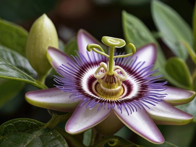 Passiebloem Passiflora incarnata in de tuin