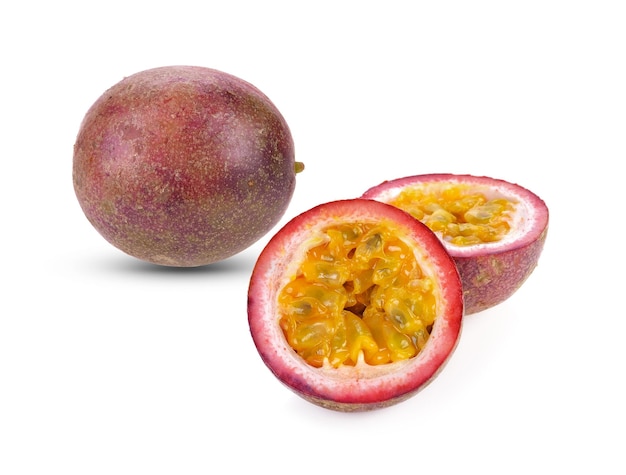 Passion fruit isolated on white background