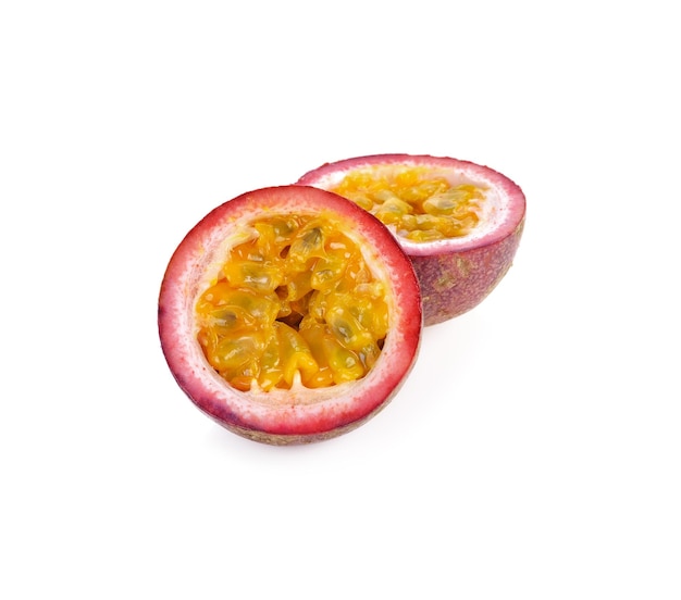 Passion fruit isolated on white background