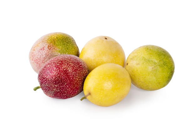 Passion fruit isolated on white background