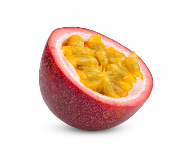 Passion fruit isolated on the white