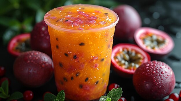 Passion fruit juice drink