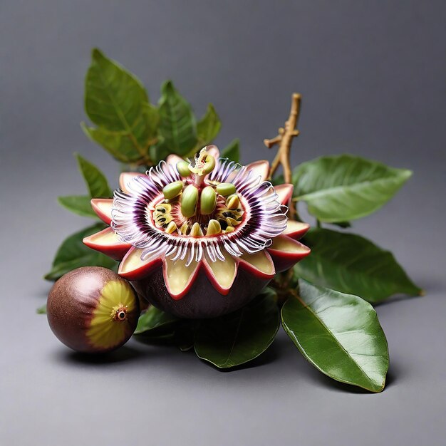 Passion Fruit with Leaves