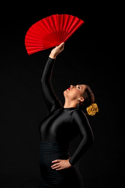 Photo passionate and elgant flamenco dancer