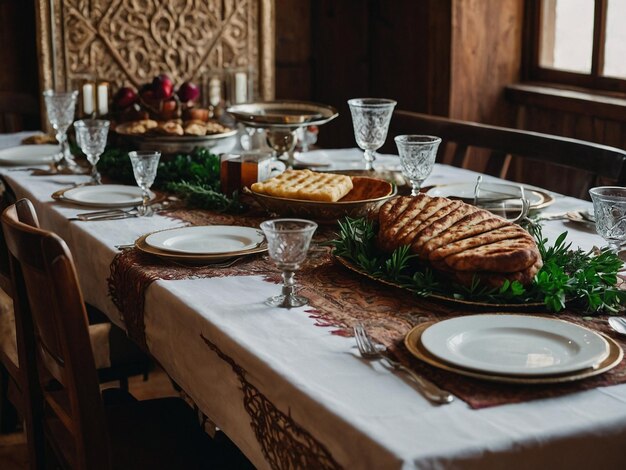 Passover table