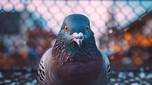Photo passport photo of pigeon capturing the beauty of birds
