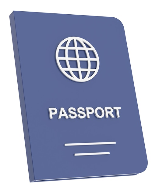 Foto passaporto documento di viaggio illustrazione 3d