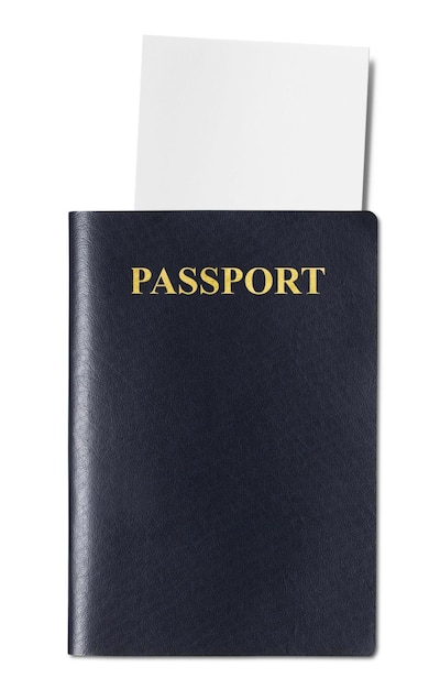 Паспорт с чистым листом бумаги