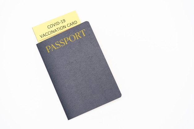 Passport with vaccination certificate for COVID19