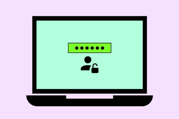 Экран ввода пароля, символизирующий кибербезопасность и защиту данных