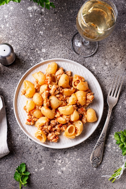 Pasta Bolognese met vleessaus