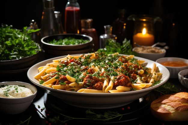 Pasta in Brodo ready to serve professional advertising food photography