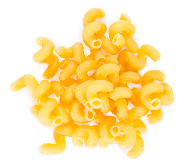 Pasta Curls isolated on white