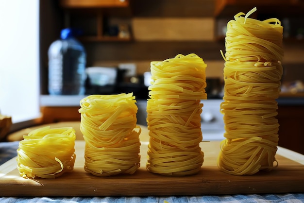 Pasta of different varieties for cooking