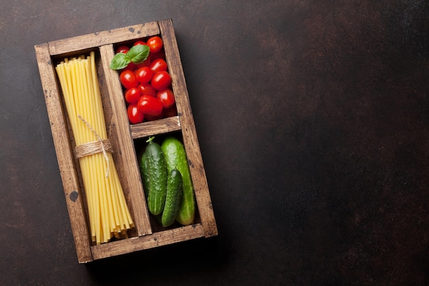 Pasta en ingrediënten