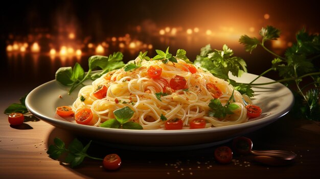 Pasta food hd 8k wallpaper stock photographic image