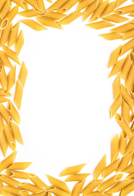 Pasta frame with italian Penne