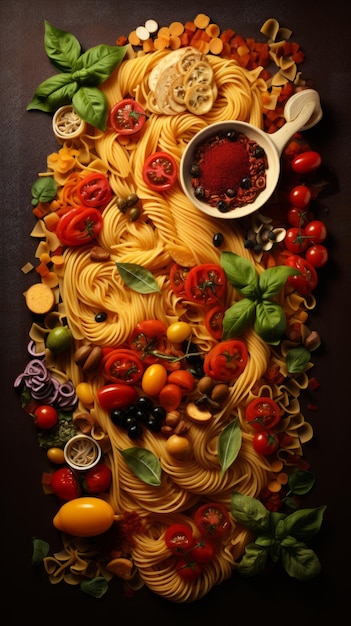 Foto un'immagine di pasta per gli amanti della pasta