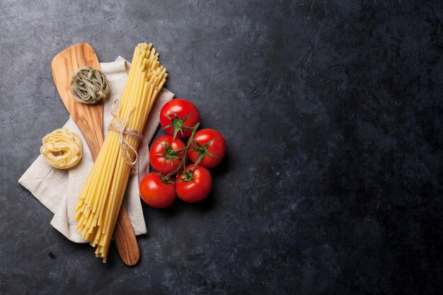 Pasta and ingredients