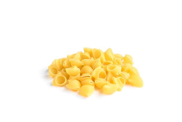 Pasta isolated on white surface