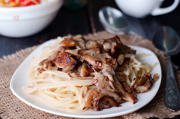 Pasta met champignons