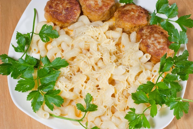 Pasta Met Kaas En Gehaktballetjes