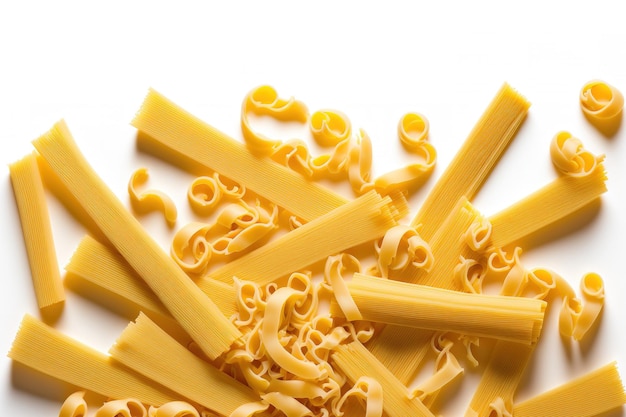 Pasta noodle background isolated