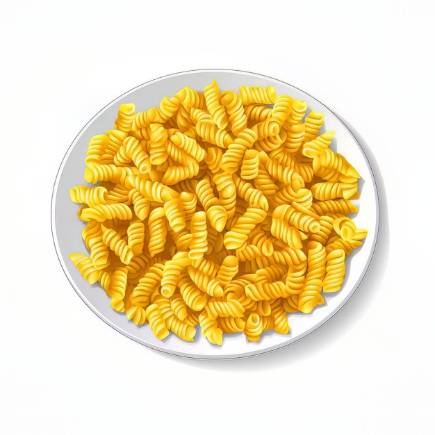 pasta in plate illustration