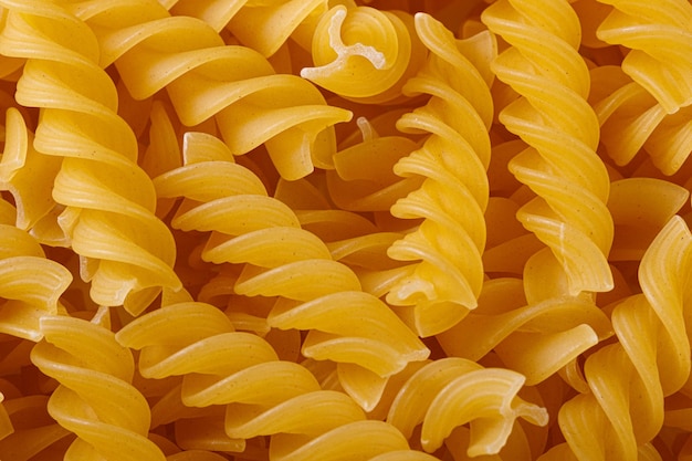 Pasta products in the form of a spiral texture