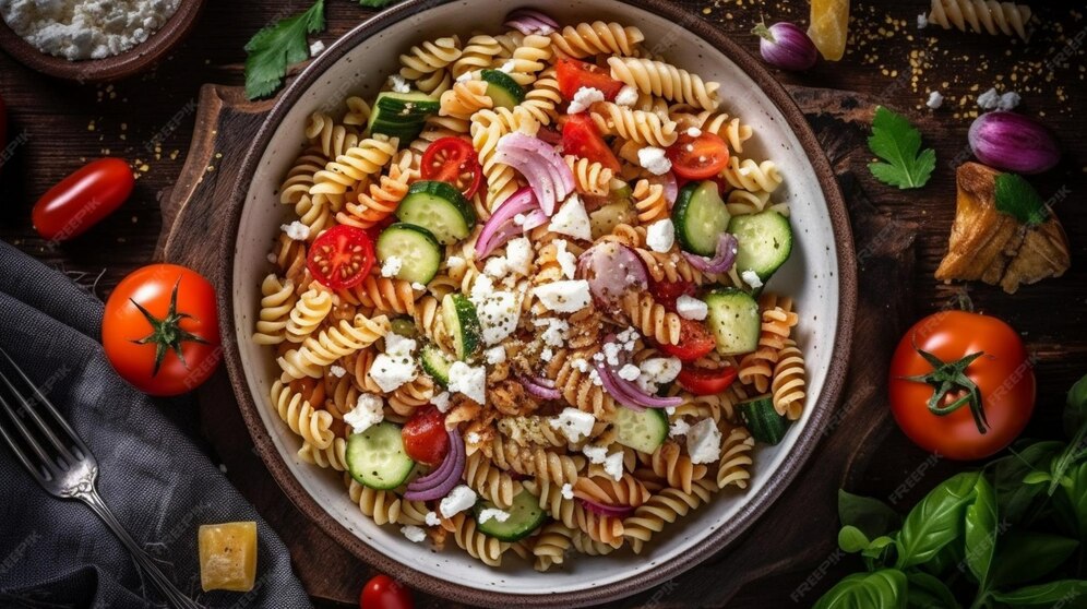 Premium Photo Pasta Salad With Grilled Vegetables Zucchini Eggplan premium-photo-pasta-salad-with-grilled-vegetables-zucchini-eggplan