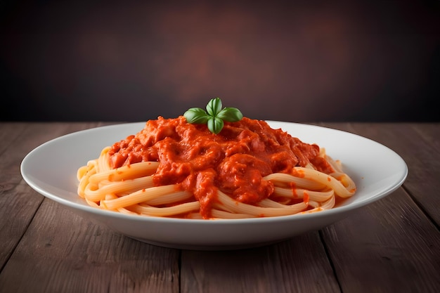 Foto pasta in salsa di pomodoro