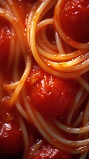 Photo pasta with amatriciana sauce