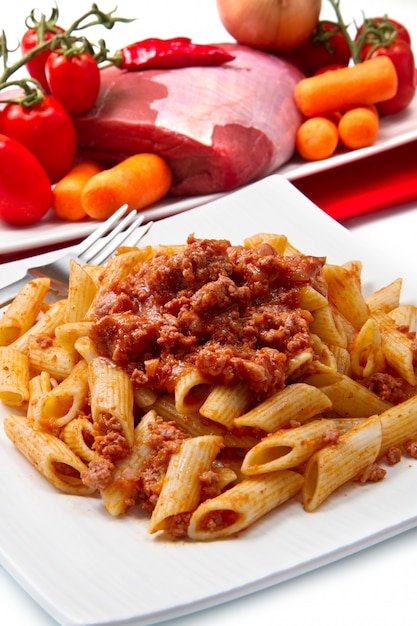 Pasta with bolognese sauce