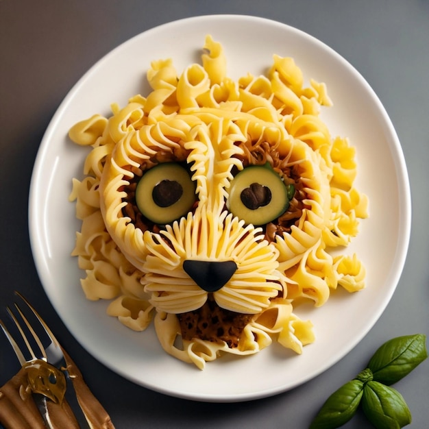 pasta with lion serving