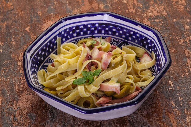 Pasta with octopus