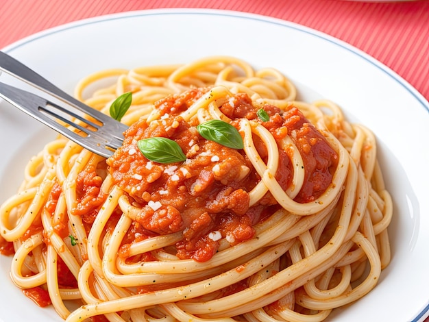 Pasta with spaghetti and a fork 2