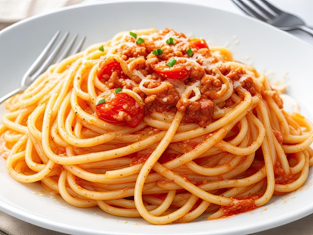 Pasta with spaghetti and a fork 2